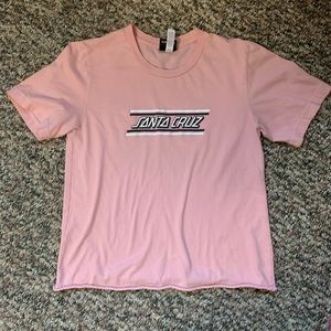 pink and checkered santa cruz shirt